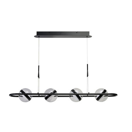 Lampa wisząca z czterema szklanymi kloszami ASTRID PENDANT BK AZZARDO AZ6892