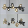 Lampa wisząca szklane kule w kolorach SMOKY/BURSZTYN 10xG9 POPSICLE Paul Neuhaus 2583-18