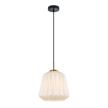 Lampa wisząca biały ciekawy szklany klosz o średnicy 23cm 1xE27 Antita Italux PND-3645-1-BRO-W