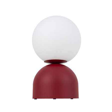 Duża lampka stołowa o średnicy 30cm w kolorze burgund 1xE27 MIKI BURGUND BIG Tk Lighting 16217