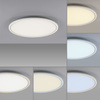 Okrągły biały plafon sufitowy 60cm sterowany pilotem z dodatkowym podświetleniem  EDGING Just Light 14871-16