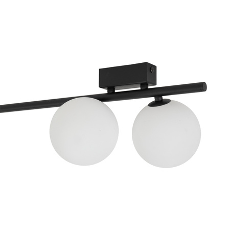 Czarna sześciopunktowa listwa sufitowa szklane kule IMELO BLACK 6XG9 Tk Lighting 11479