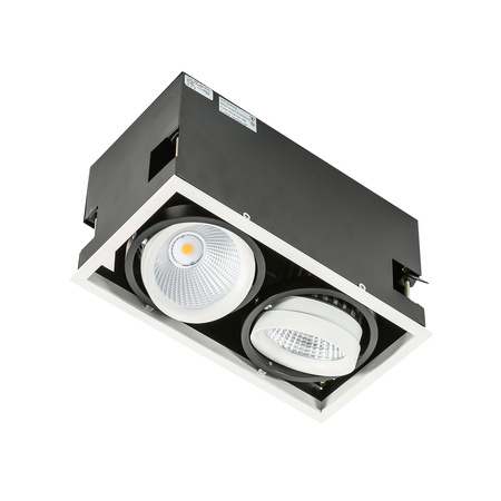 Oprawa podtynkowa sufitowa Vertico Double 4000K podwójna regulowana LED Italux GL7108-2/2X18W 4000K WH+BL