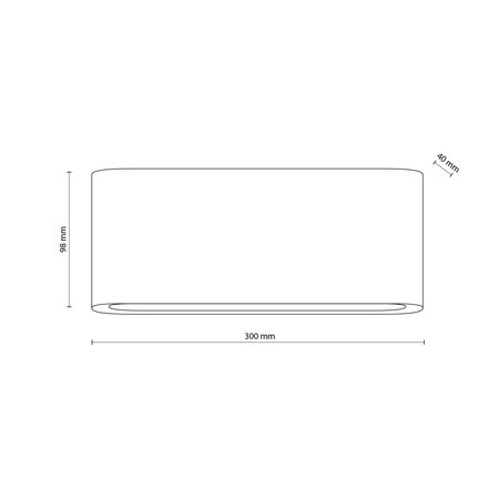 Płaski kinkiet elewacyjny czarny góra-dół LED 3000K AREW black IP54 Tk Lighting 18186
