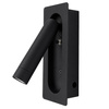 Czarny ruchomy kinkiet podtynkowy Inn 3W LED 3000K Milagro ML2584