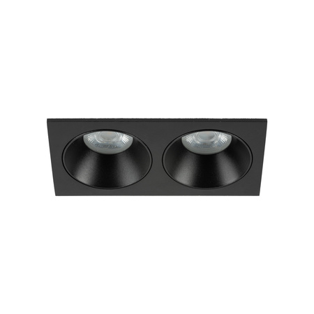 Podwójne oczko wpuszczane czarne IP65 PRISMA DUO BLACK 2xGU10 Tk Lighting 10579