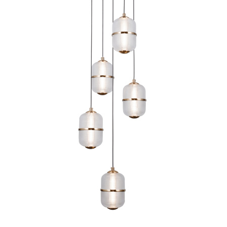 Lampa wisząca Alani złota LED 3000K Italux PND-34375-5-HBR