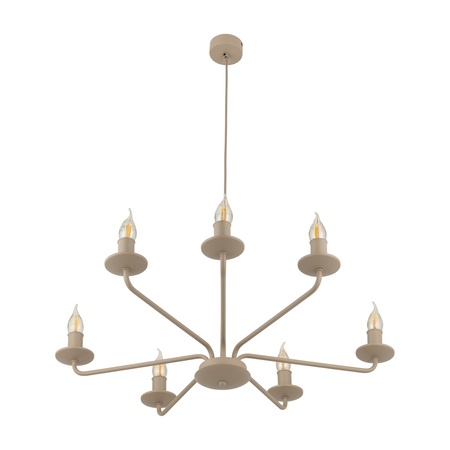 Stylowa lampa wisząca, żyrandol w kolorze sabia LIMAL SABIA 7XE14 Tk Lighting 11346