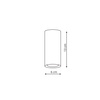 Tuba natynkowa Manacor 13 cm oczko biało - złote 1xGU10 Light Prestige LP-232/1D - 130 WH/GD