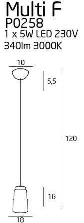 LAMPA WISZĄCA MULTI F MAXLIGHT P0258