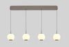 Lampa wisząca czwórka prosta LED Luberon kaszmirowa Aviano Lighting 7051-413