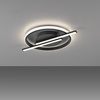 Lampa sufitowa czarna – geometryczny okrąg z linią świetlną KORSA LED 3000K z funkcją ściemniania SimplyDim  Just Light 14130-18