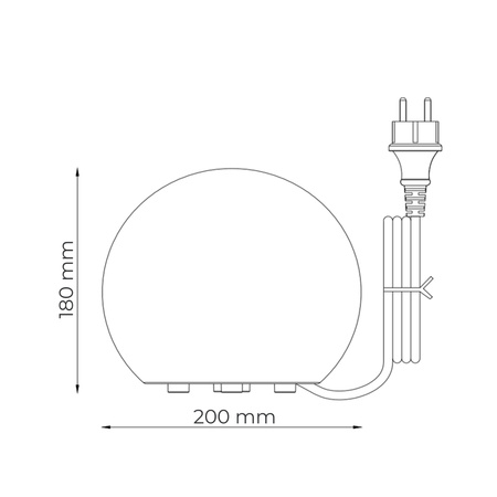 Biała mała kula ogrodowa 20cm BALL Zuma Line MC20E