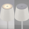 Biała lampa podłogowa zewnątrzna akumulatorowa USB EURIA LED 3000K IP54 Just Light 19252-16