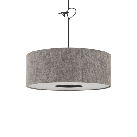 Lampa wisząca o średnicy 50cm z abażurem w kolorze jedwabistego grafitu 1xE27 LAGO M Nowodvorski 11674