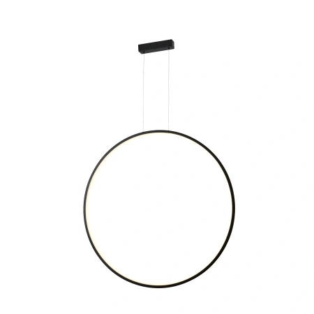Lampa wisząca czarny pionowy pierścień LED o średnicy 85cm do łazienki Loop M 3000K IP44 PL0119-85-BK Yaskr