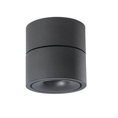 Czarna oprawa natynkowa z ruchomą głowicą COSTA 12W CCT SWITCH BK AZZARDO AZ6031