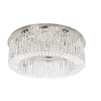 MARANGA lampa sufitowa plafon chromowy 10x10W E14 kryształy bezbarwne Candellux 18-33338