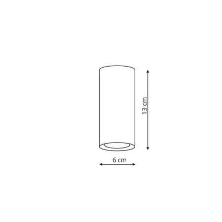 Tuba natynkowa Manacor 13 cm oczko biało - złote 1xGU10 Light Prestige LP-232/1D - 130 WH/GD