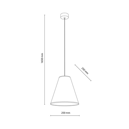 Lampa wisząca pojdeyńczy abażur z lnu 25cm CONEA SABIA 1xE27 Tk Lighting 11202