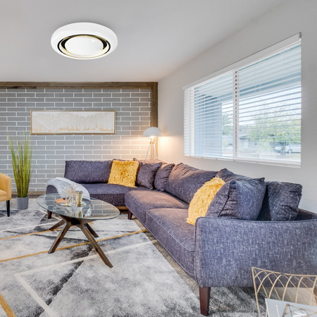 Lampa sufitowa plafon MEGAN GOLD 48W LED Milagro ML8127 sterowana pilotem