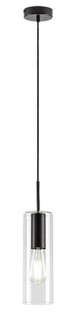 Lampa wisząca przeźroczysta szklana tuba 1xE27 Esta Rabalux 72049