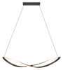 Lampa wisząca czarna LED przypominająca symbol nieskończoności ROSENTRA Zuma Line P241060001