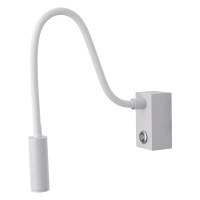 Elastyczny biały kinkiet Adjusta z wbudowanym dotykowym włącznikiem 1xLED WL0117-WH Yaskr