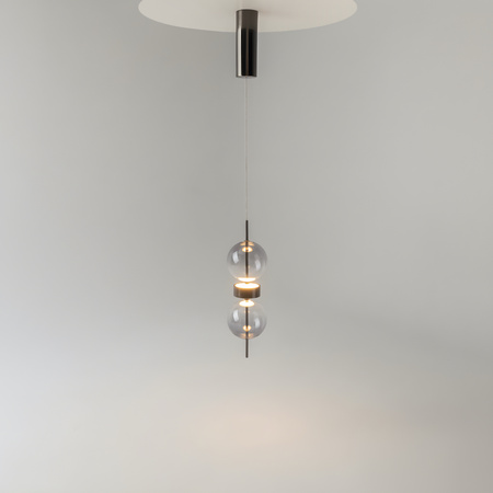 Nowoczesna lampa wisząca szklane dymione dwie kule LED 3000K Double Moon MOD478PL-L8B3K Maytoni