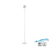 Biała lampa podłogowa zewnątrzna akumulatorowa USB EURIA LED 3000K IP54 Just Light 19252-16