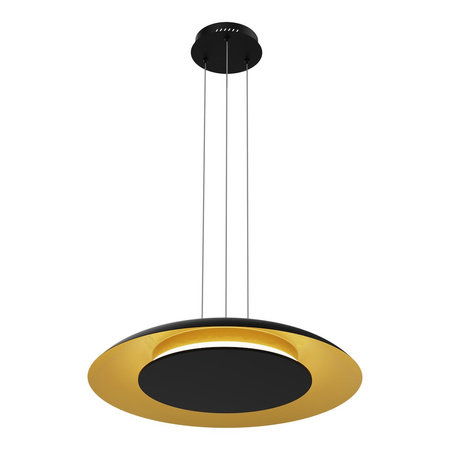 Lampa wisząca Piattino Czarny Złoty 30W LED 3000K-4000k-6000K Milagro ML1815