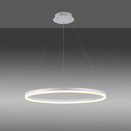 Lampa wisząca biały okrąg 80cm LED 3000K z wbudowanym ściemniaczem TITUS Paul Neuhaus 2383-16