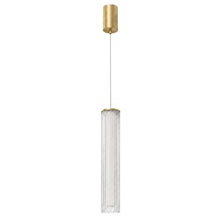 Lampa wisząca akrylowa tuba Trivia Gold 10W LED CCT IP44 Milagro ML2729