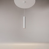 Lampa wisząca biała tuba 5,4cm 1xGU10 Artisan P082PL-GU10-W Maytoni