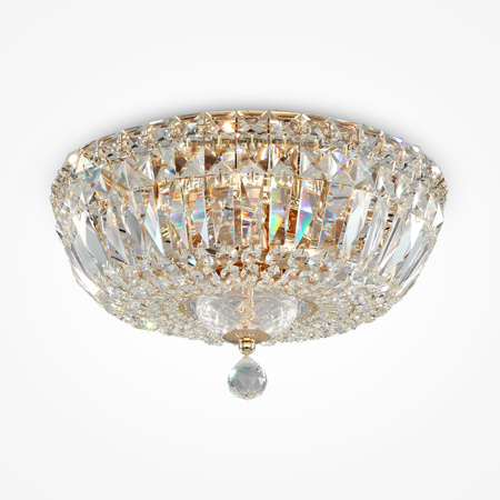 Lampa sufitowa, plafon kryształowy BASFOR 30cm Maytoni złota DIA100-CL-03-G