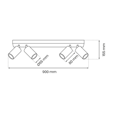 Lampa sufitowa Hudson 4xGU10 Biały Milagro MLP8804