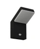 Czarny kinkiet ogrodowy Fiss LED 3000K z czujnikiem ruchu Maxlight W0472