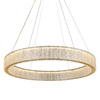 Lampa wisząca Kingdom złoty okrąg kryształowy 79cm 40W LED Milagro ML2786