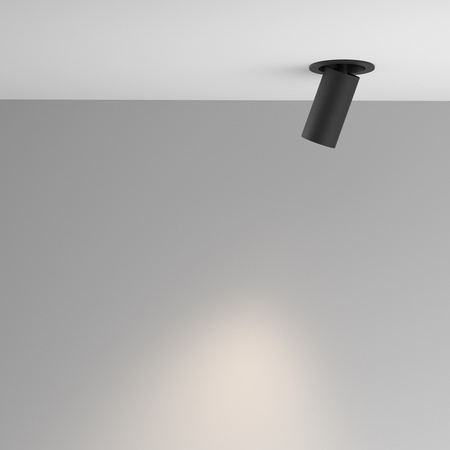 Oprawa podtynkowa czarna z ruchomą tubą 1xGU10 Artisan C081CL-01-GU10-B Maytoni