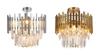Lampa sufitowa kryształowa ASPEN CHROM GOLD Milagro ML8809 ML8810 kolor do wyboru