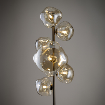 Lampa podłogowa brązowa z koniakowymi nieregularnymi kloszami NEBIA NEW BROWN 6xG9 Tk Lighting 16237