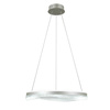 Lampa wisząca okrąg 60cm z elementami akylowymi Morte Italux PND-34535-L-SILV