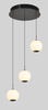 Lampa wisząca trójka okrągła LED Luberon czarny chrom Aviano Lighting 5051-305