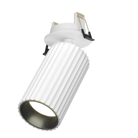 Biała podtynkowa ryflowana tuba 1xGU10 Calipso C110CL-01-GU10-W Maytoni