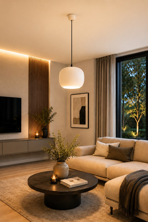 Lampa wisząca jedynka Positano piaskowy nude Aviano Lighting 6026-119
