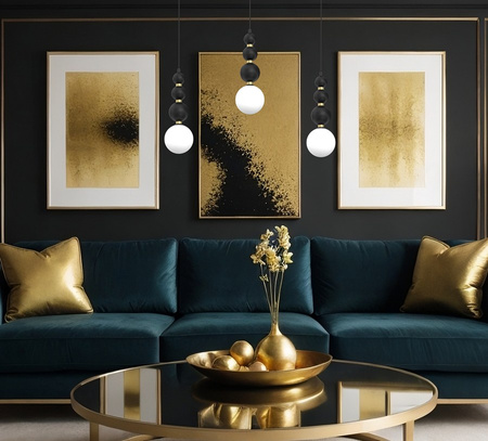 Lampa wisząca potrójna BOULE BLACK Milagro MLP0976