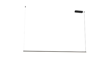 Czarna lampa wisząca liniowa 150cm LED 3000K Maxlight P0680 Longi 40W