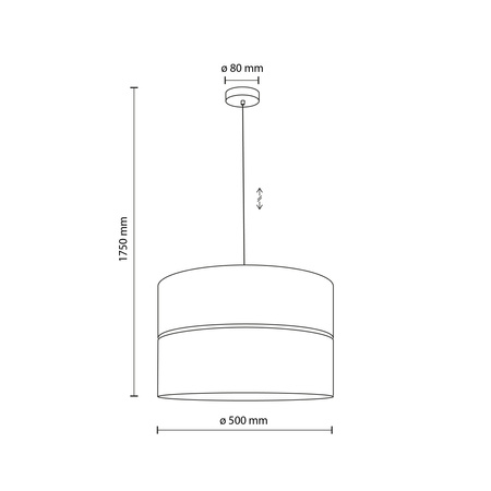 Lampa wisząca abażur 50cm DORMA WOOD JUTA 1xE27 Tk Lighting 11787