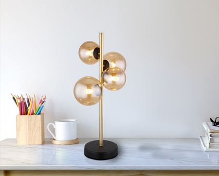 Lampka stołowa mosiądz RIHA LED Globo 56135-4T