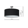 Lampa podsufitowa CASINO BLACK/CHROME 1xE27 Milagro ML6379